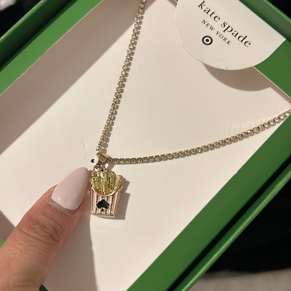Kate Spade x Target Necklace French Fry Pendant NEW! - Picture 3 of 12